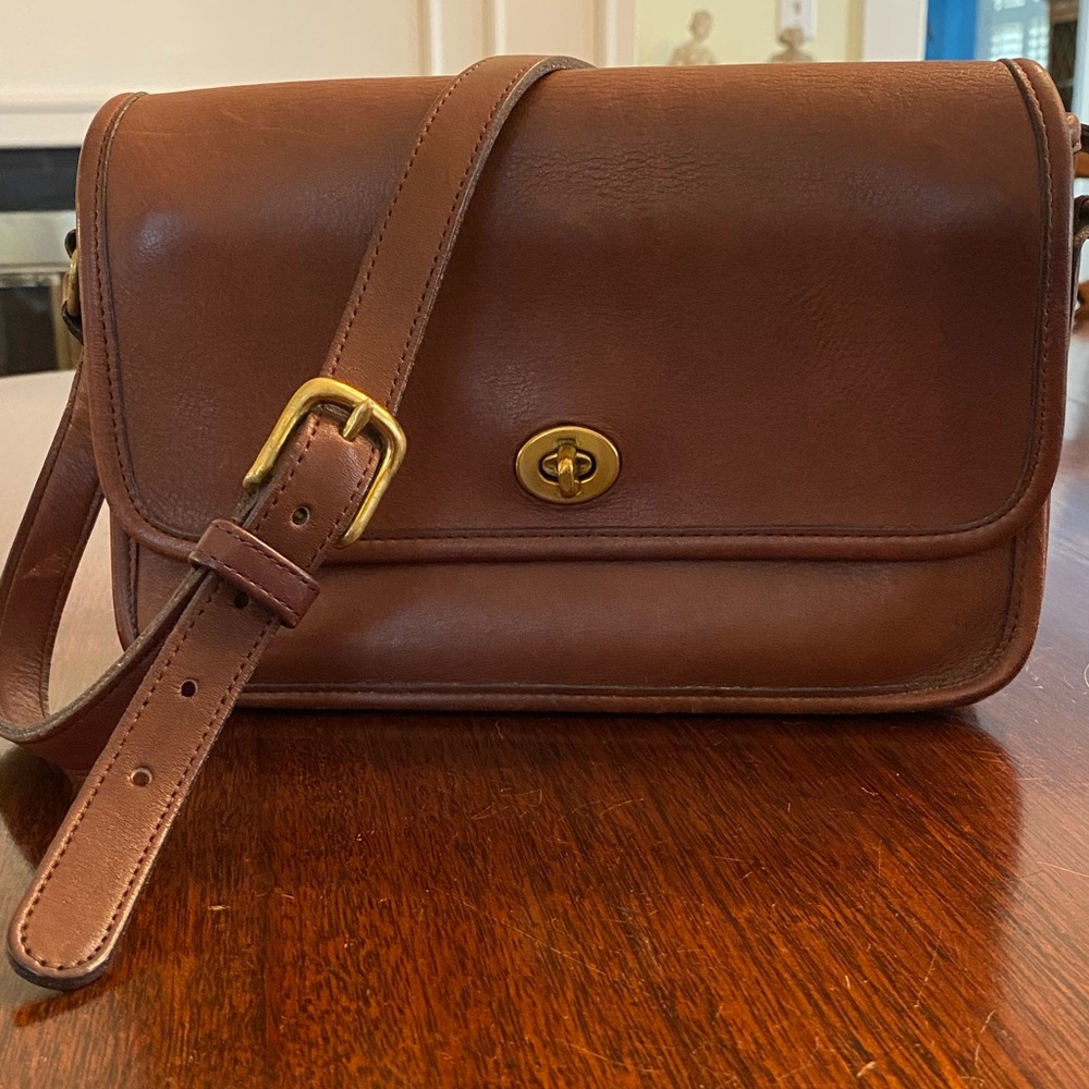 Coach Vintage Brown Leather Crossbody Bag